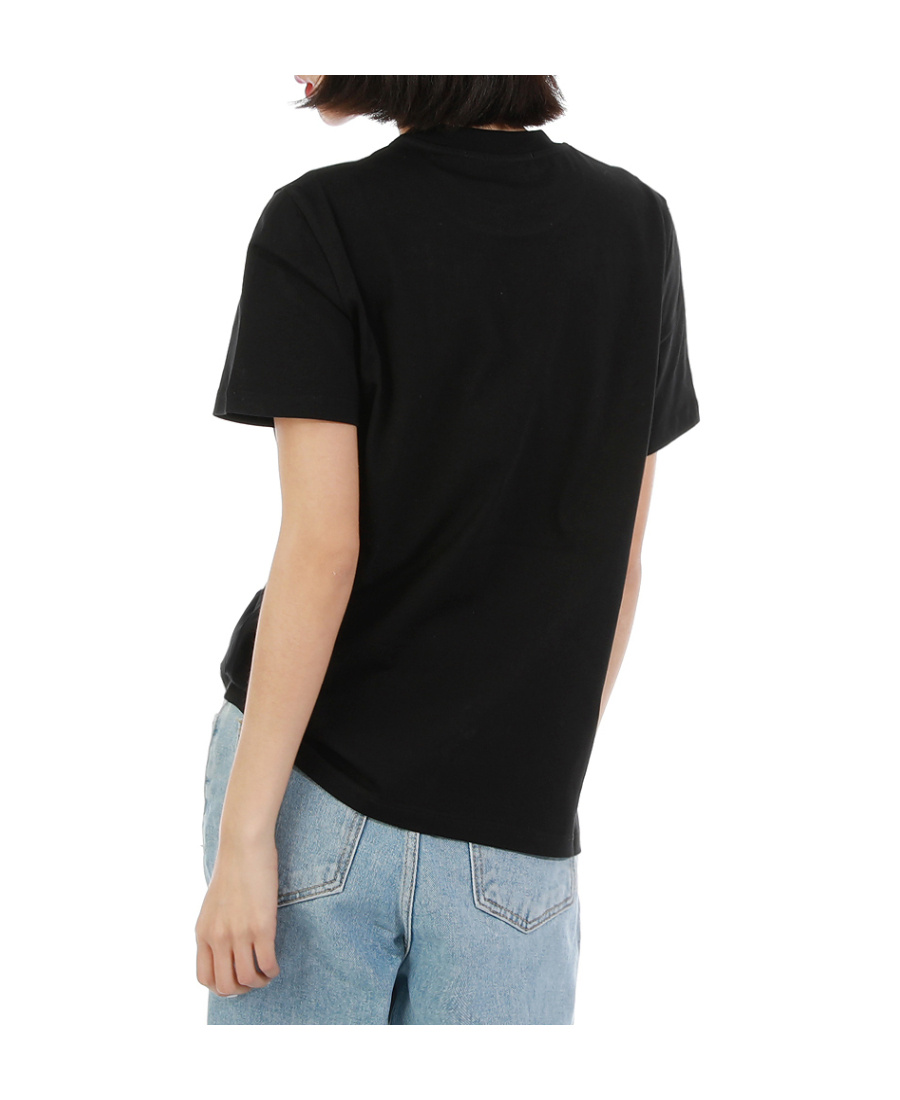 Msgm Black Printed T-shirt In Black
