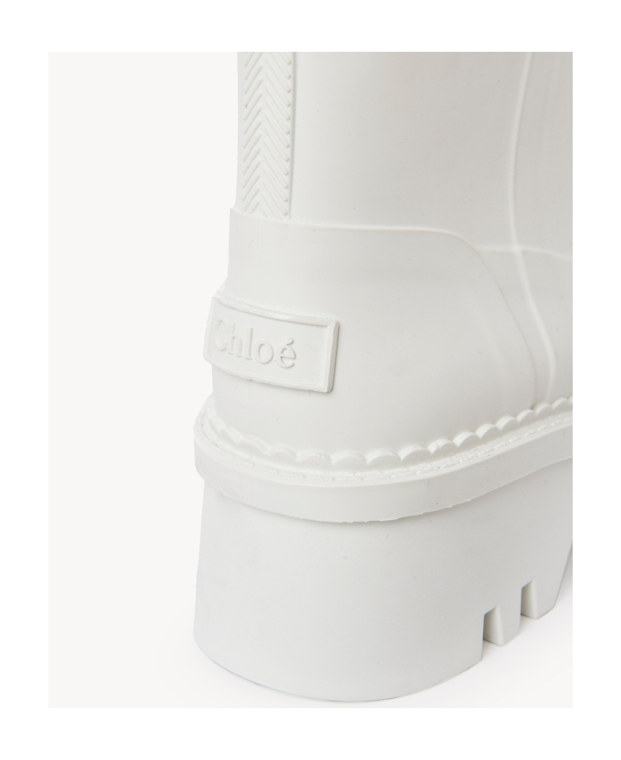 Shop Chloé Round Toe Chelsea Boots In White