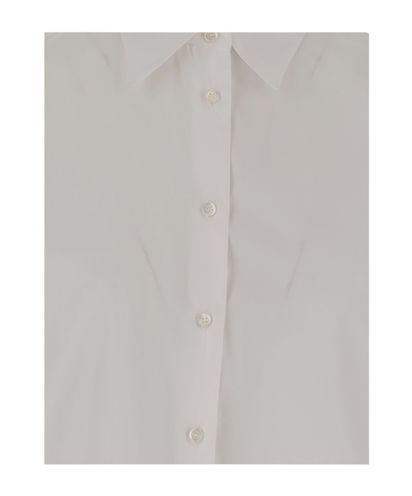 Shop Aspesi Cotton Poplin Shirt In Gray