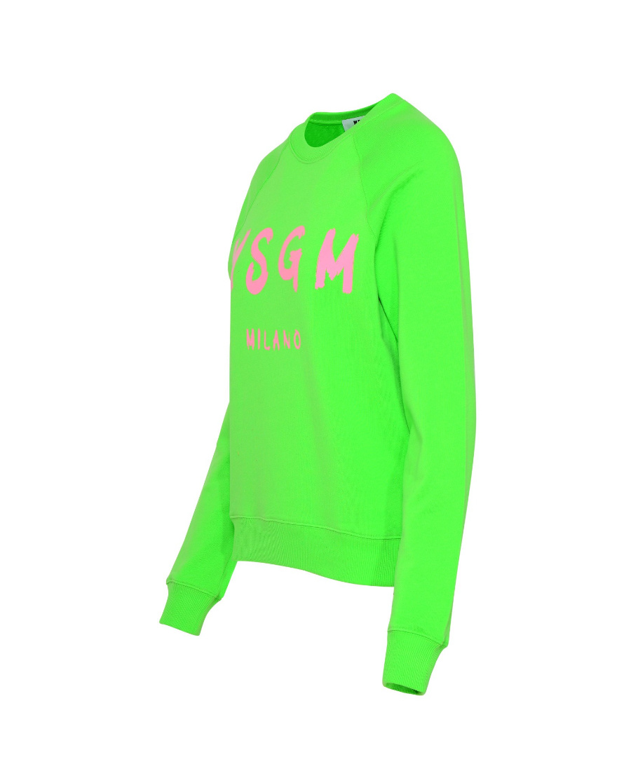 Msgm Logo-print Detail Sweatshirt In Green
