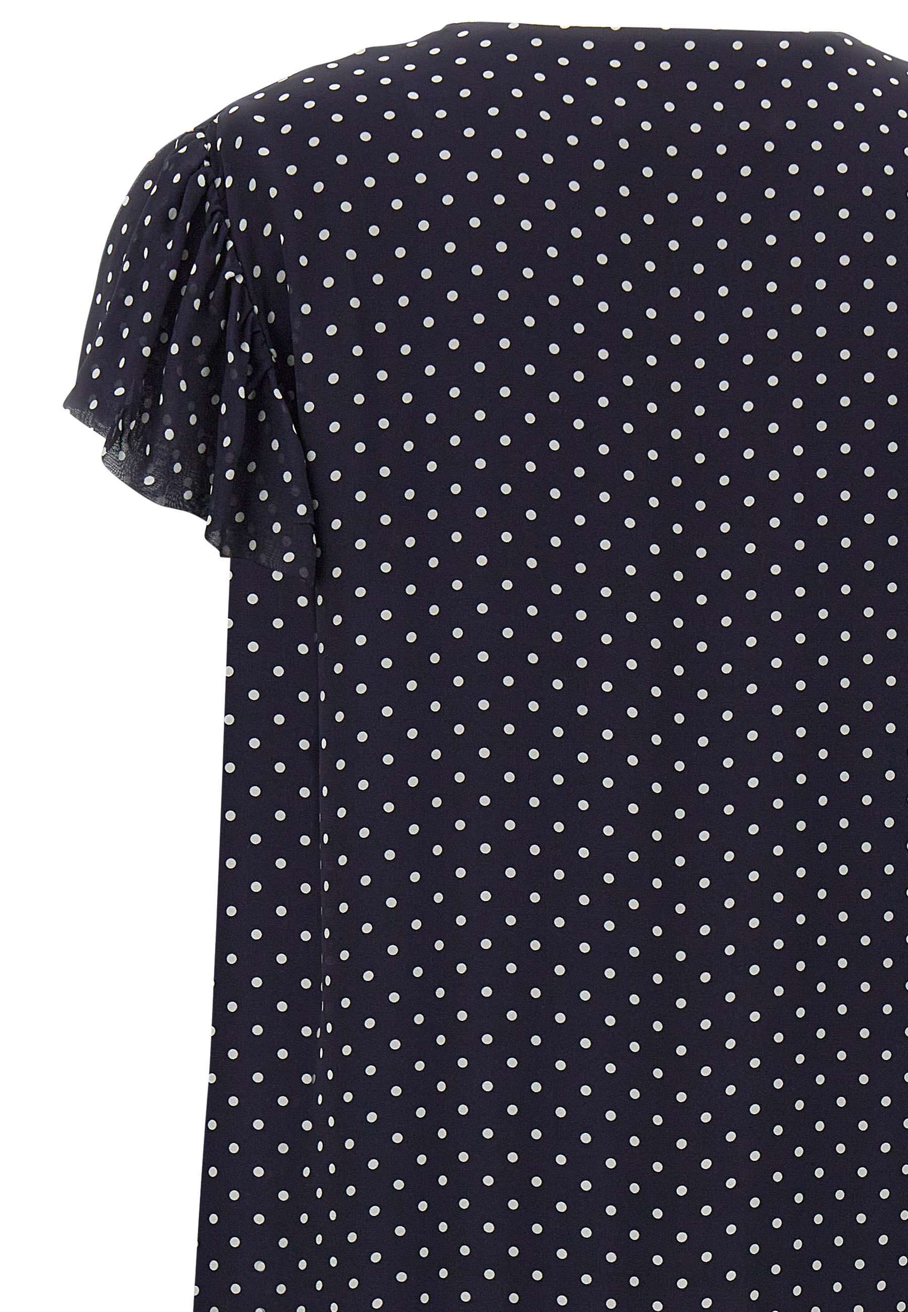 Kaos Polka Dot Viscose Crepe Dress
