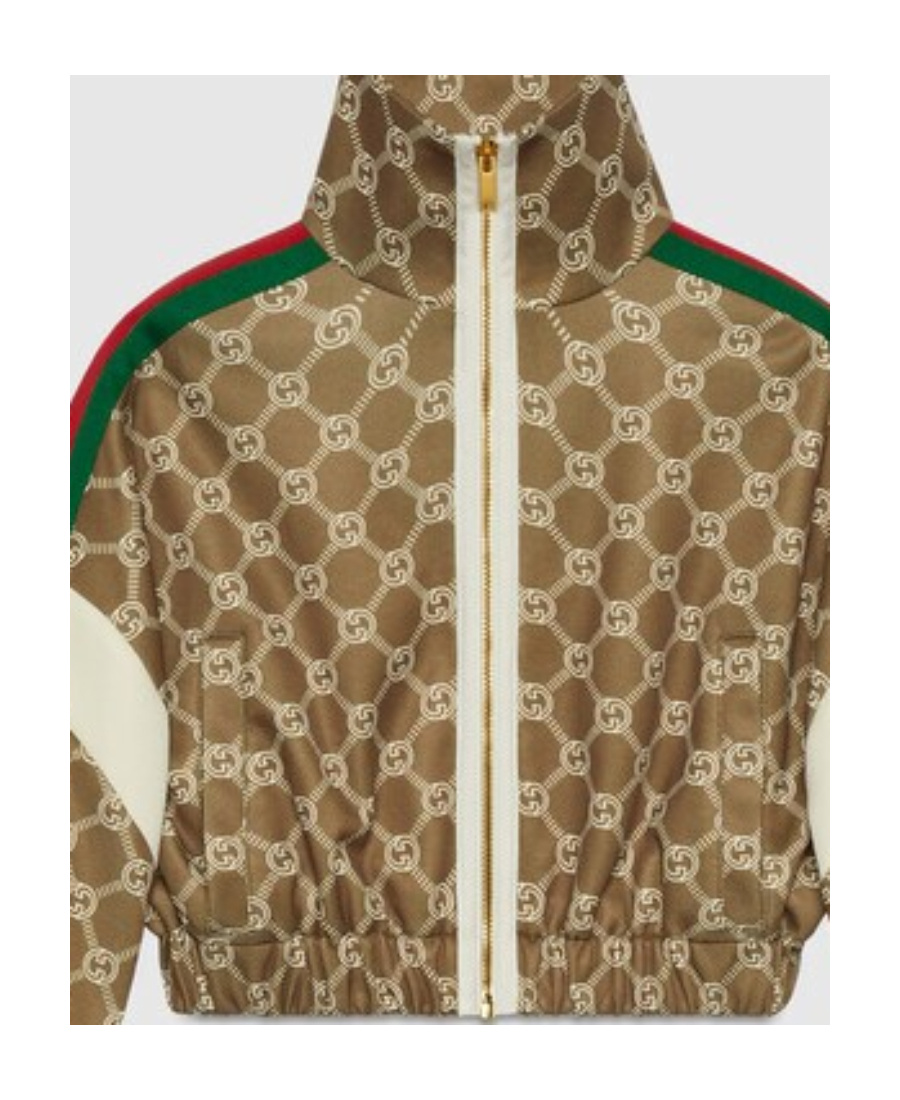 Gucci Interlocking G Cropped Jacket In Brown