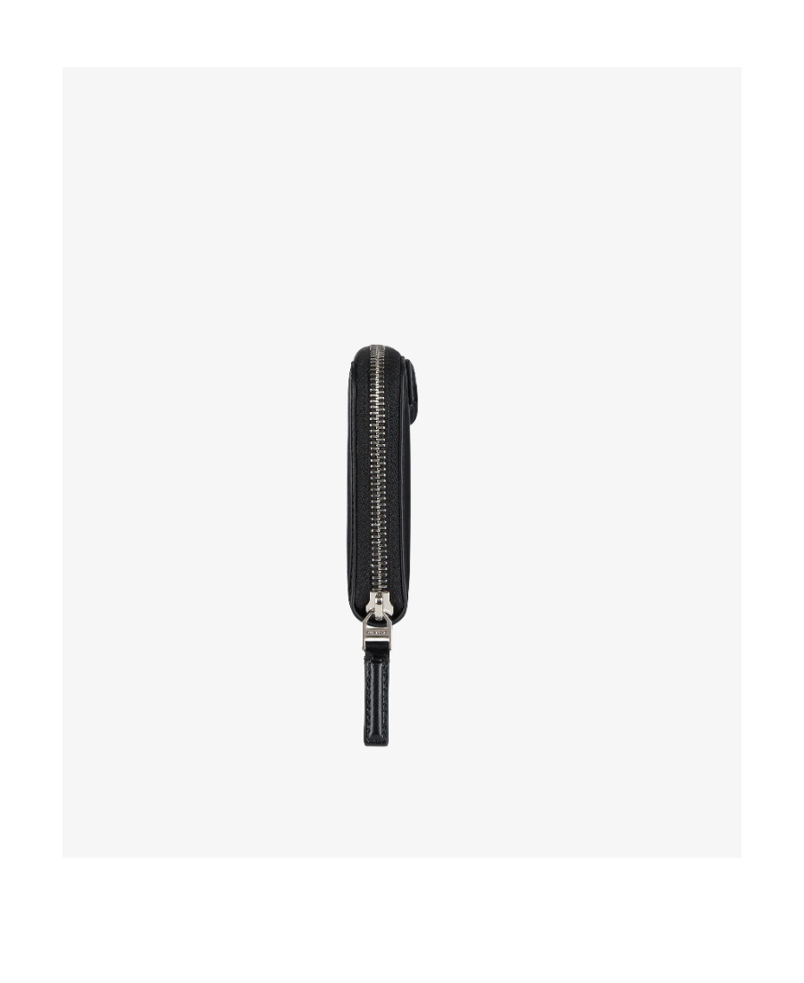 Givenchy Logo Plaque Leather Purse In Black