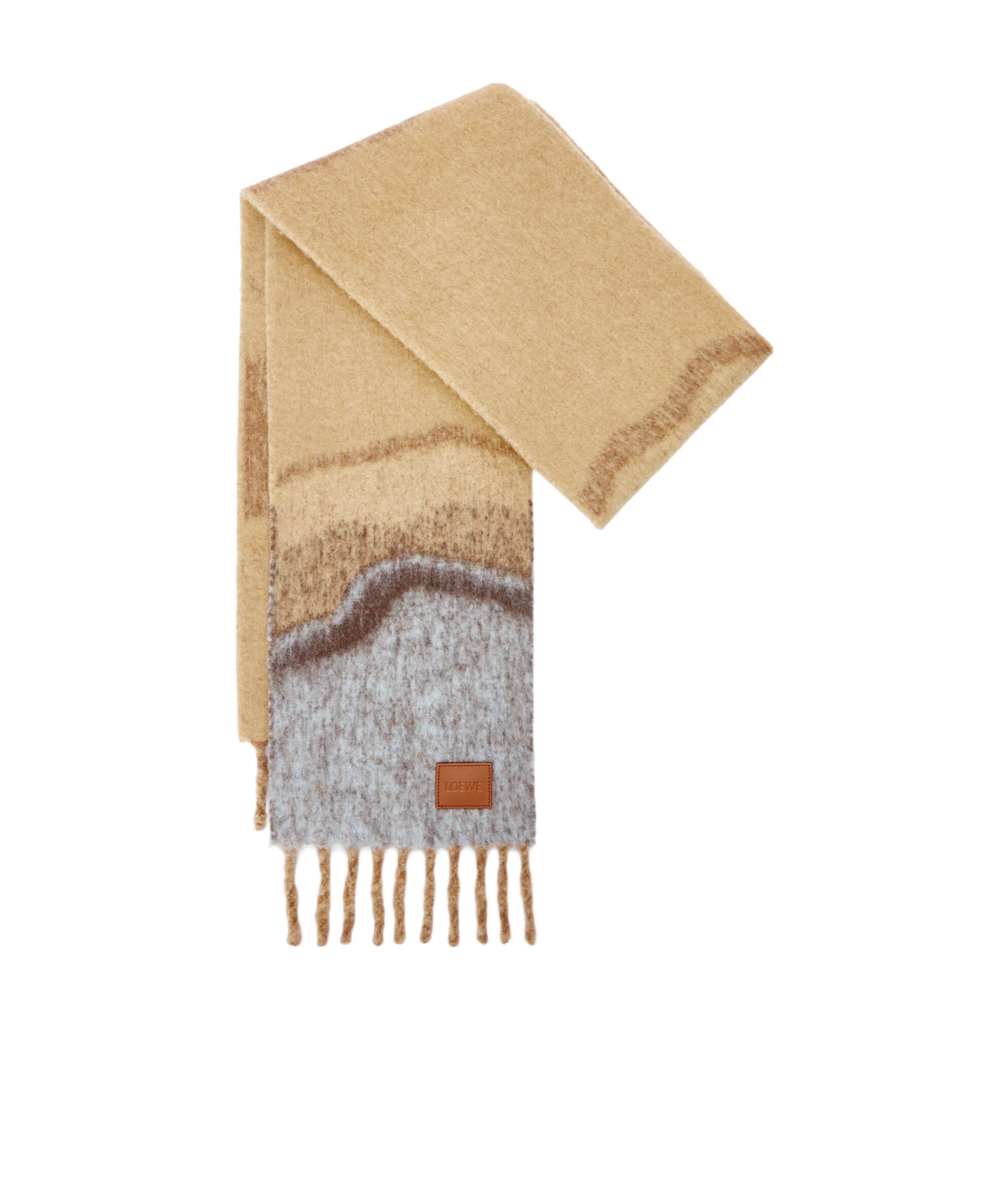 Loewe Mohair And Alpaca Scarf In Nude