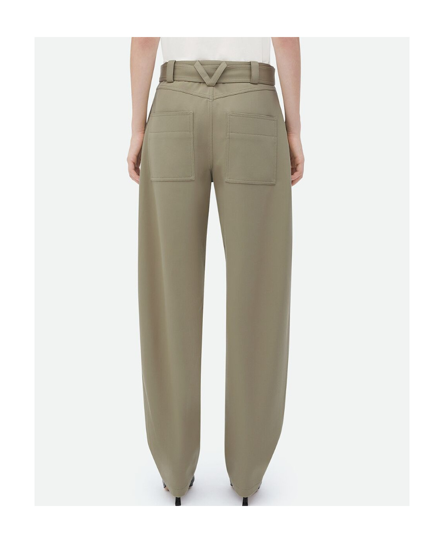 Bottega Veneta Logo Tapered Trousers Leg Trousers In Gray