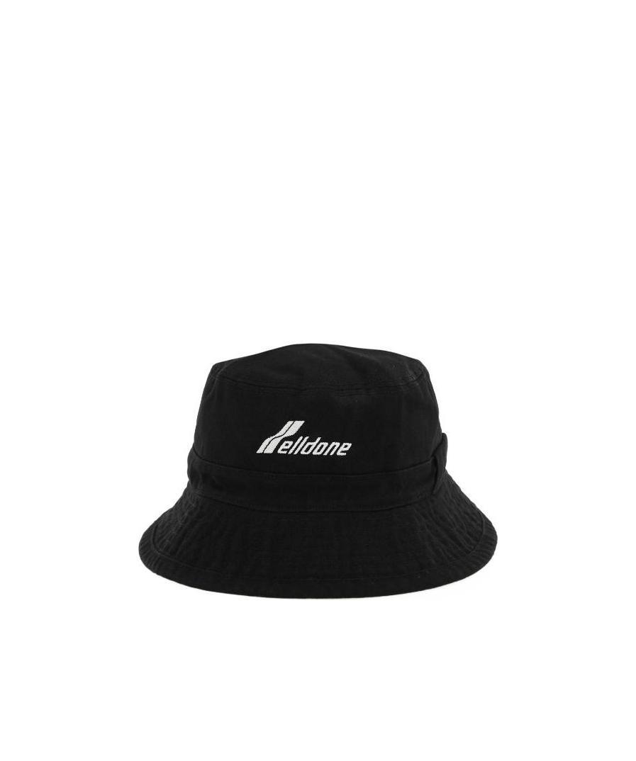 We11 Done Logo-print Bucket Hat In Black