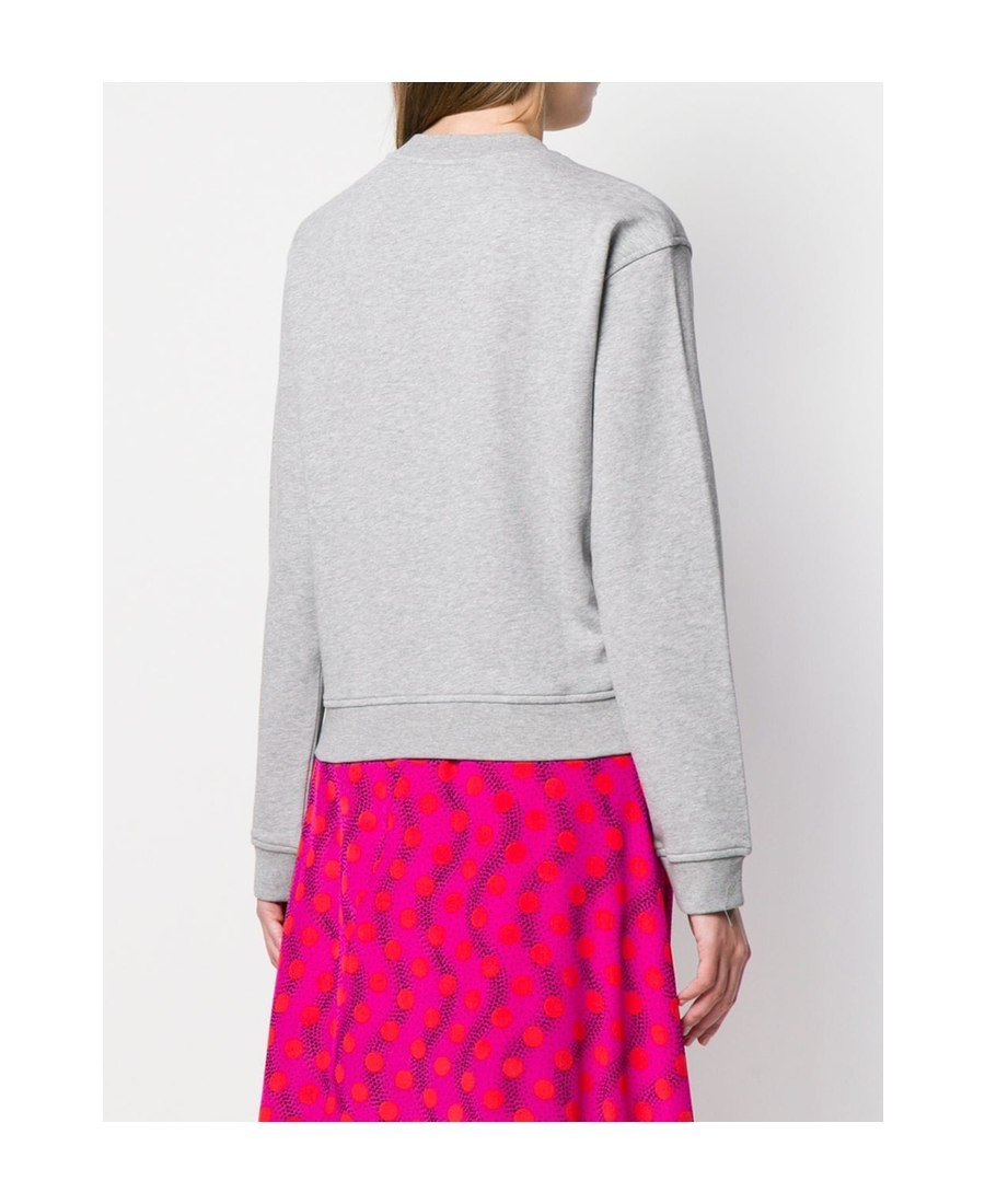 Moschino Logo Floral Sweater In White