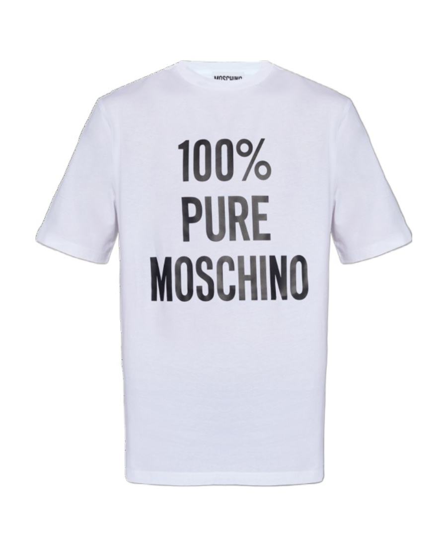 Moschino Versatile Crew Neck T-shirt In White