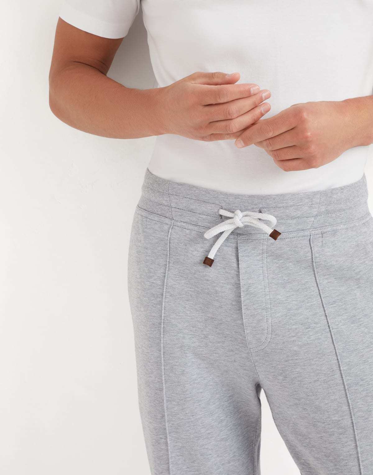 Brunello Cucinelli Tapered Leg Trousers In White