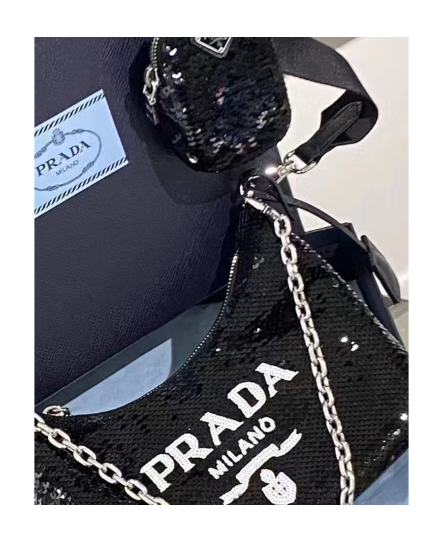 Prada Re-edition 2005 Logo Three-in-one Shoulder Bag In Black