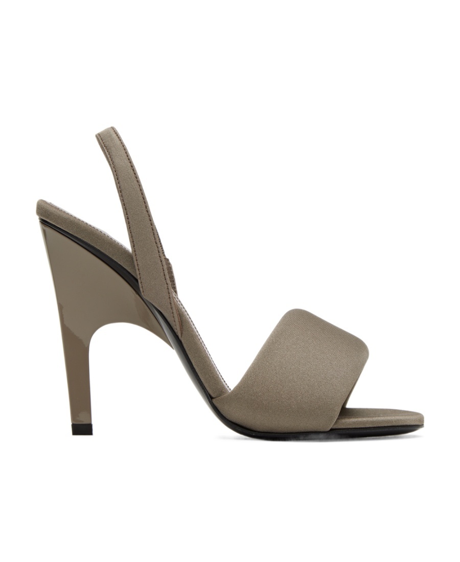 Attico Open-toed High-heeled Sandals In Green