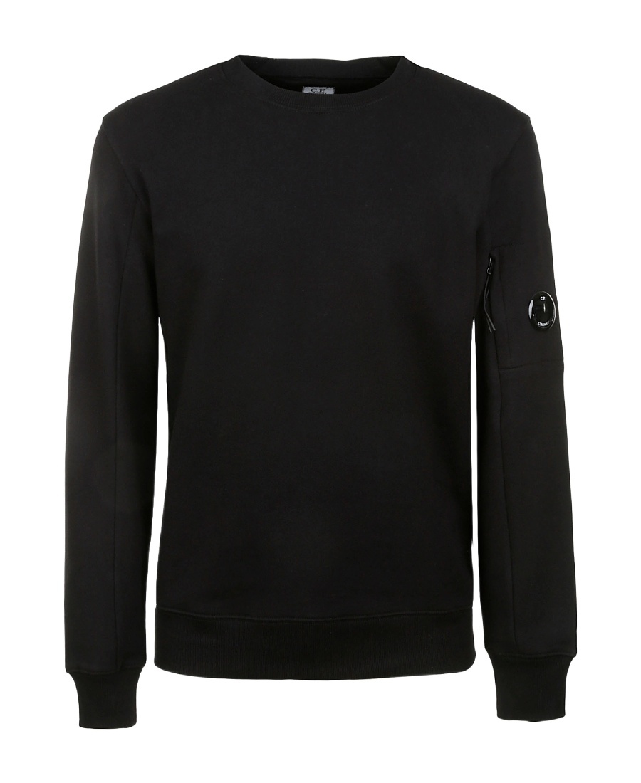 C.p. Company Round-necked Sweater In Black