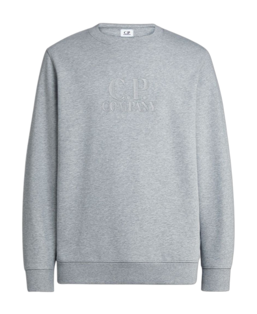 C.p. Company Round Collar Long Sleeve Sweater In Gray