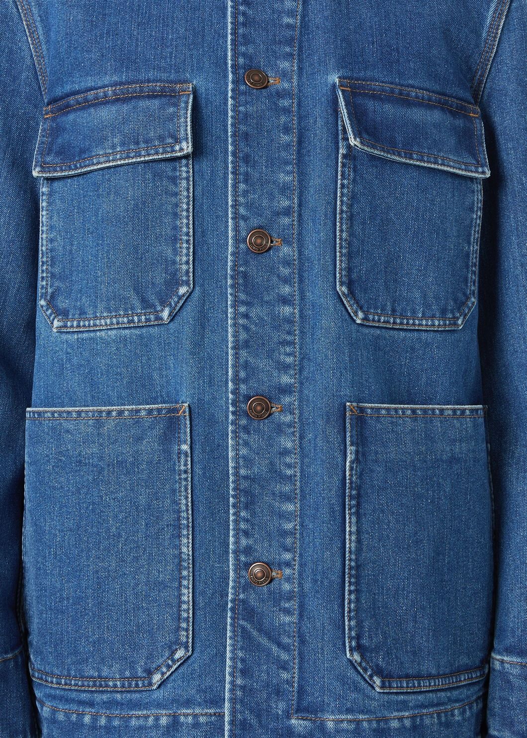 Loro Piana Dean Corduroy-trimmed Denim Jacket In Blue