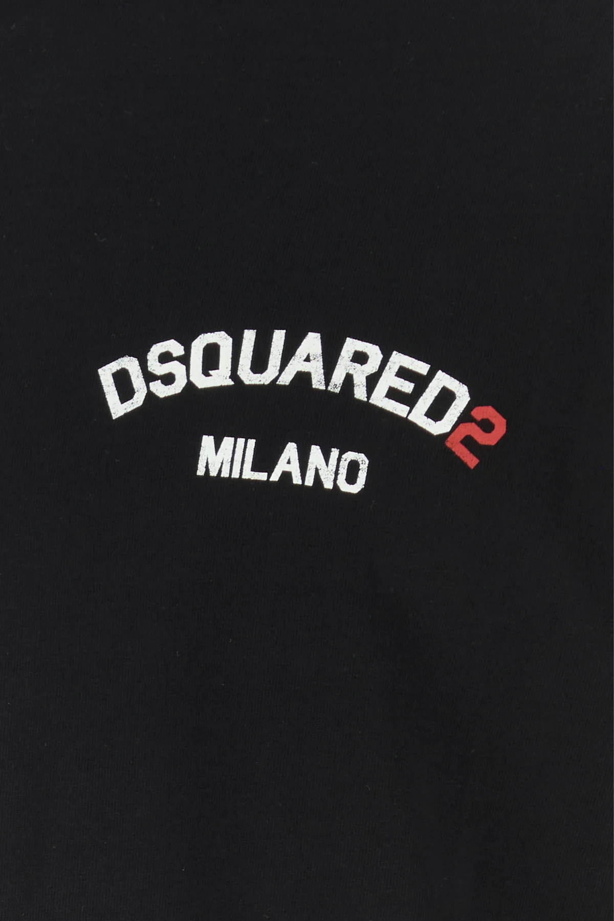 Dsquared2 Cotton Crew Neck T-shirt With Short Sleeves In Black