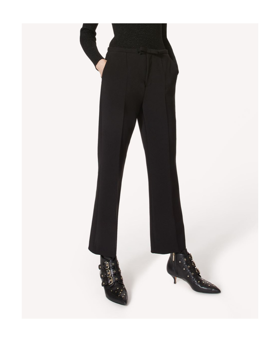 Red Valentino Bow Knot Details Casual Pants In Black