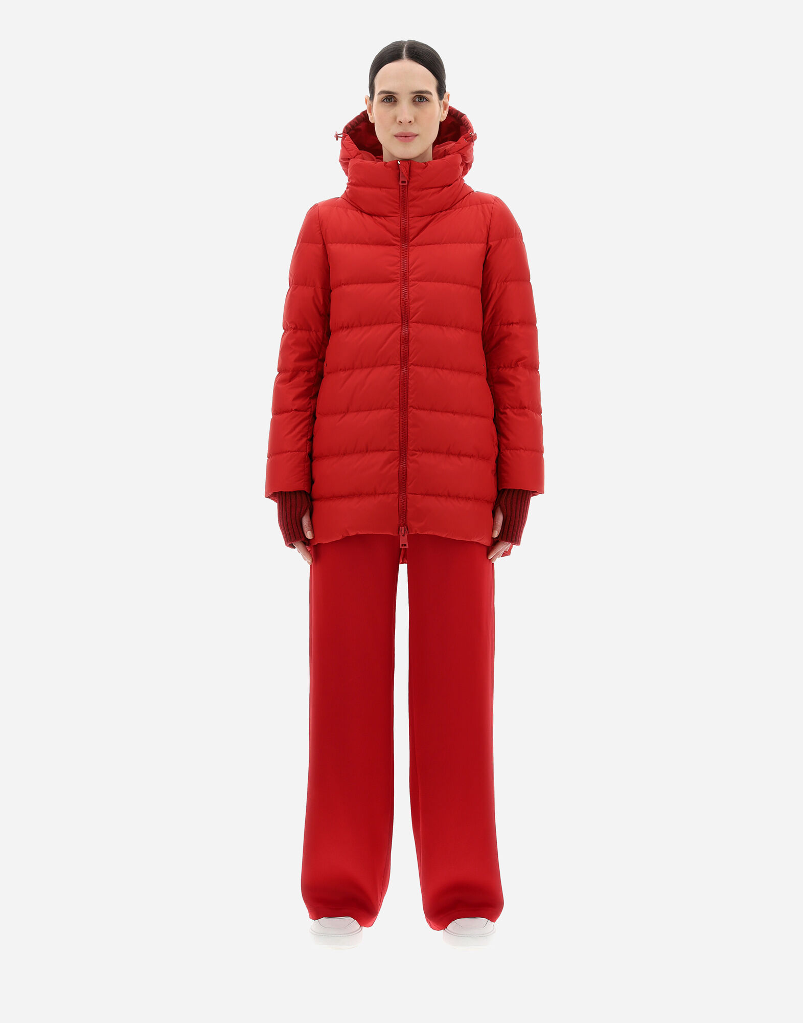 Herno Chamonix A-shape Padded Coat In Red