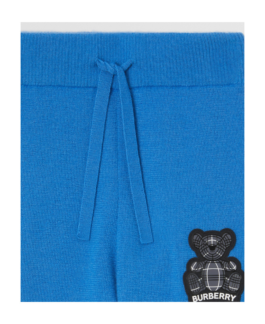 Burberry Thomas Bear Appliqué Cashmere Tracksuit In Blue