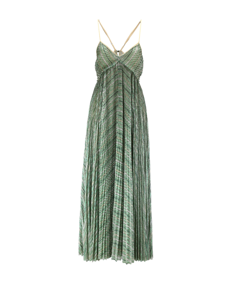 Shop Forte Forte Pleated Dress In Green