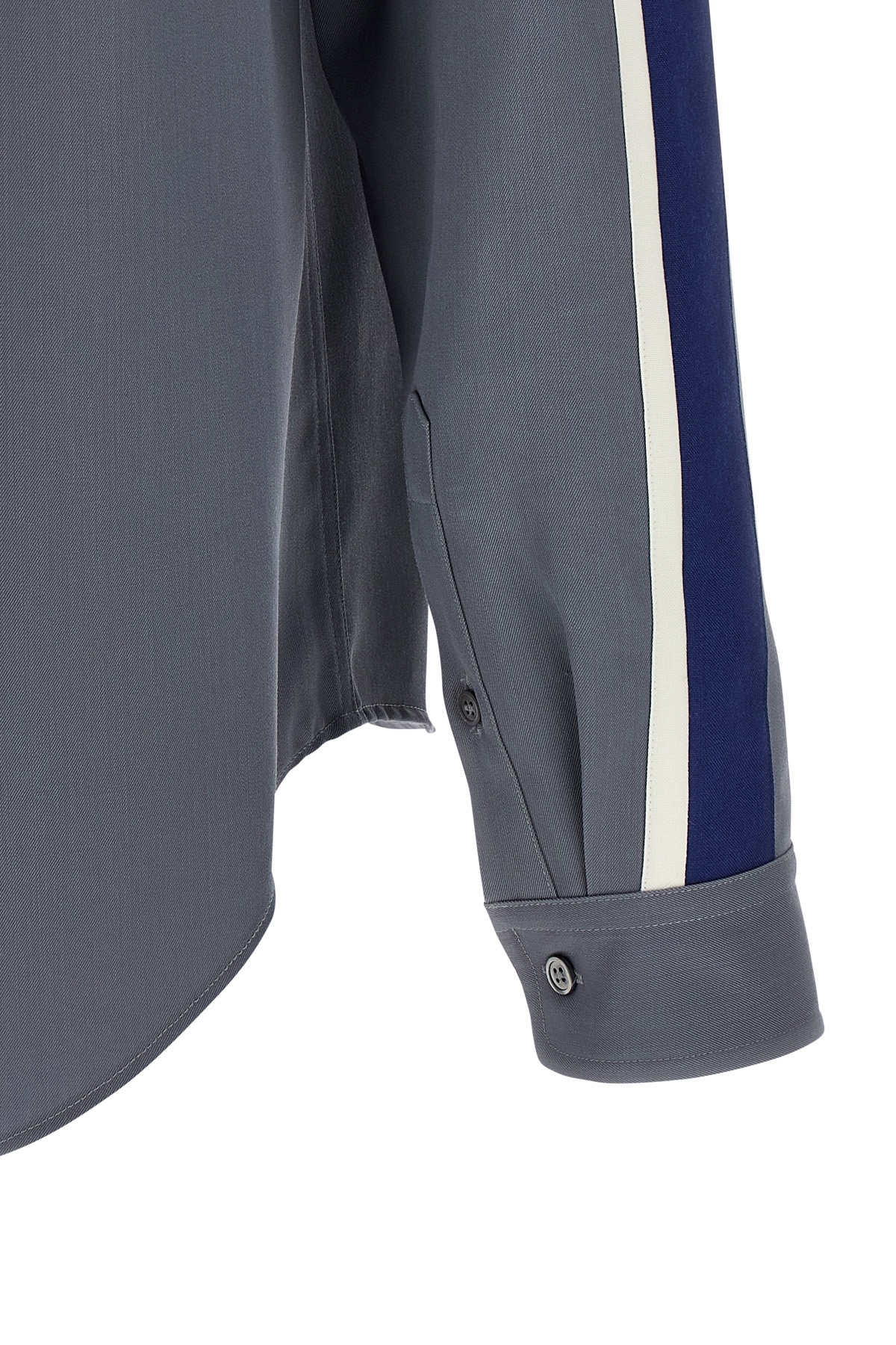 Marni Wool Shirt With Button-down Collar And Pocket In Blue