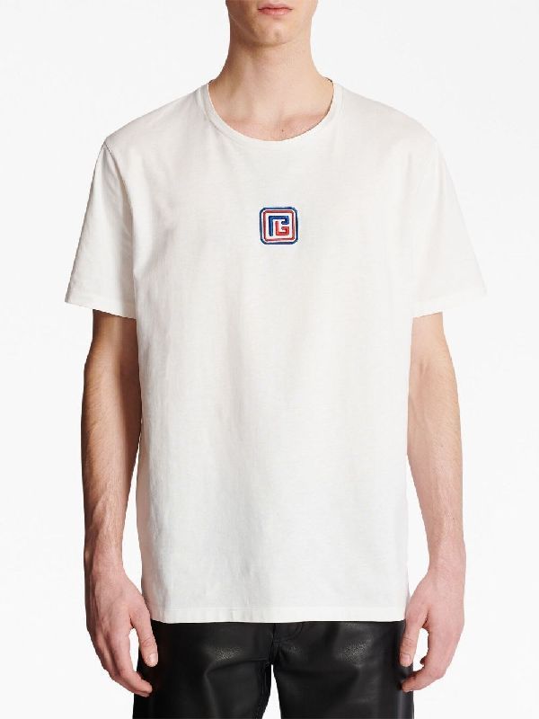 Balmain Pb Crew-neckt-shirt In White