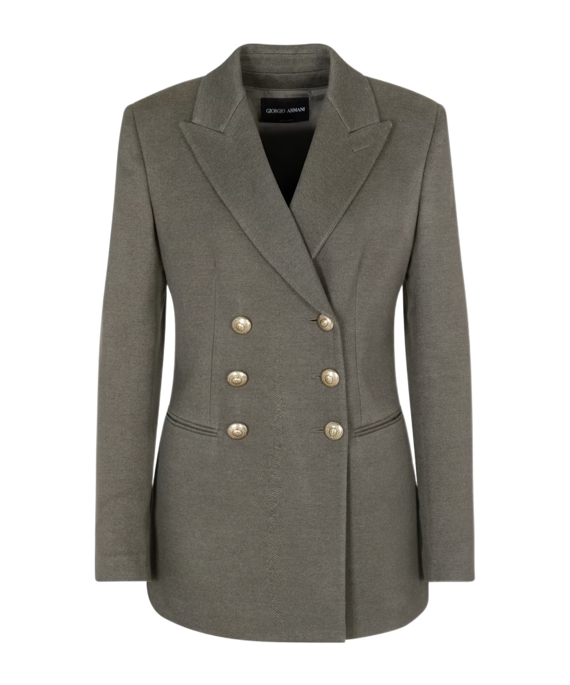Giorgio Armani Double Breasted Blazer In Green