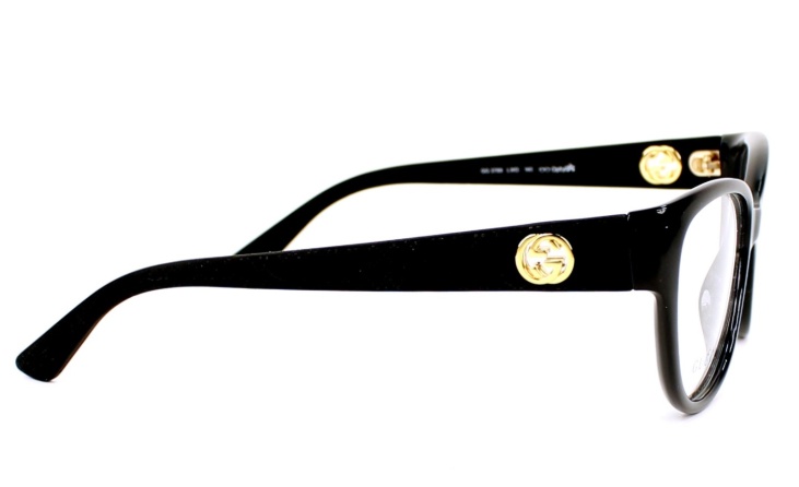 Gucci Logo Detail Flat Lens In Black