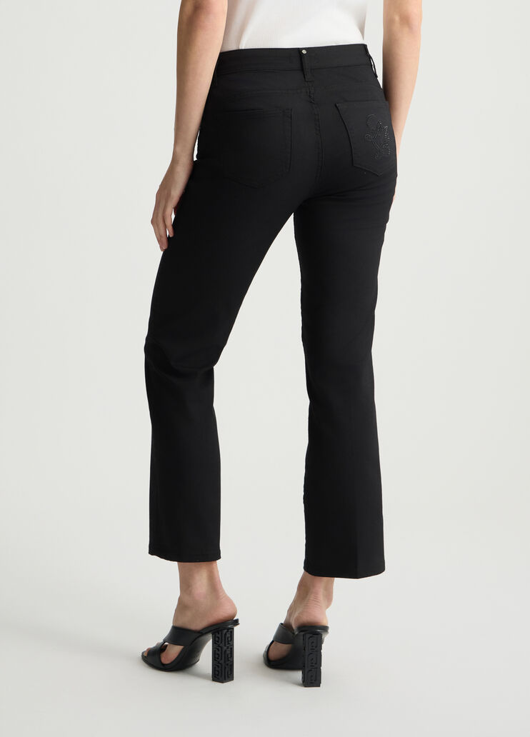Liu •jo Liu Jo High-rise Cropped Trousers In Black