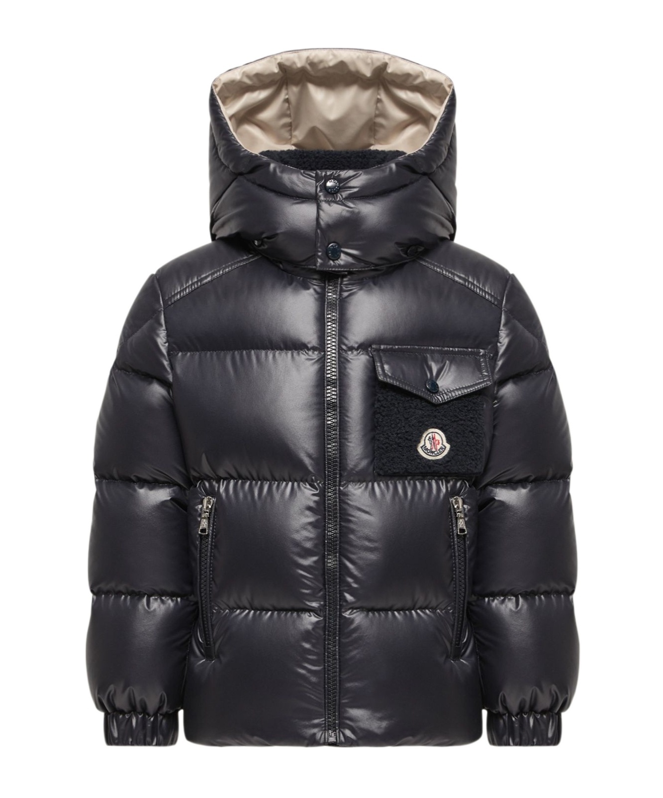 Moncler Yule Hooded Down Jacket In Black
