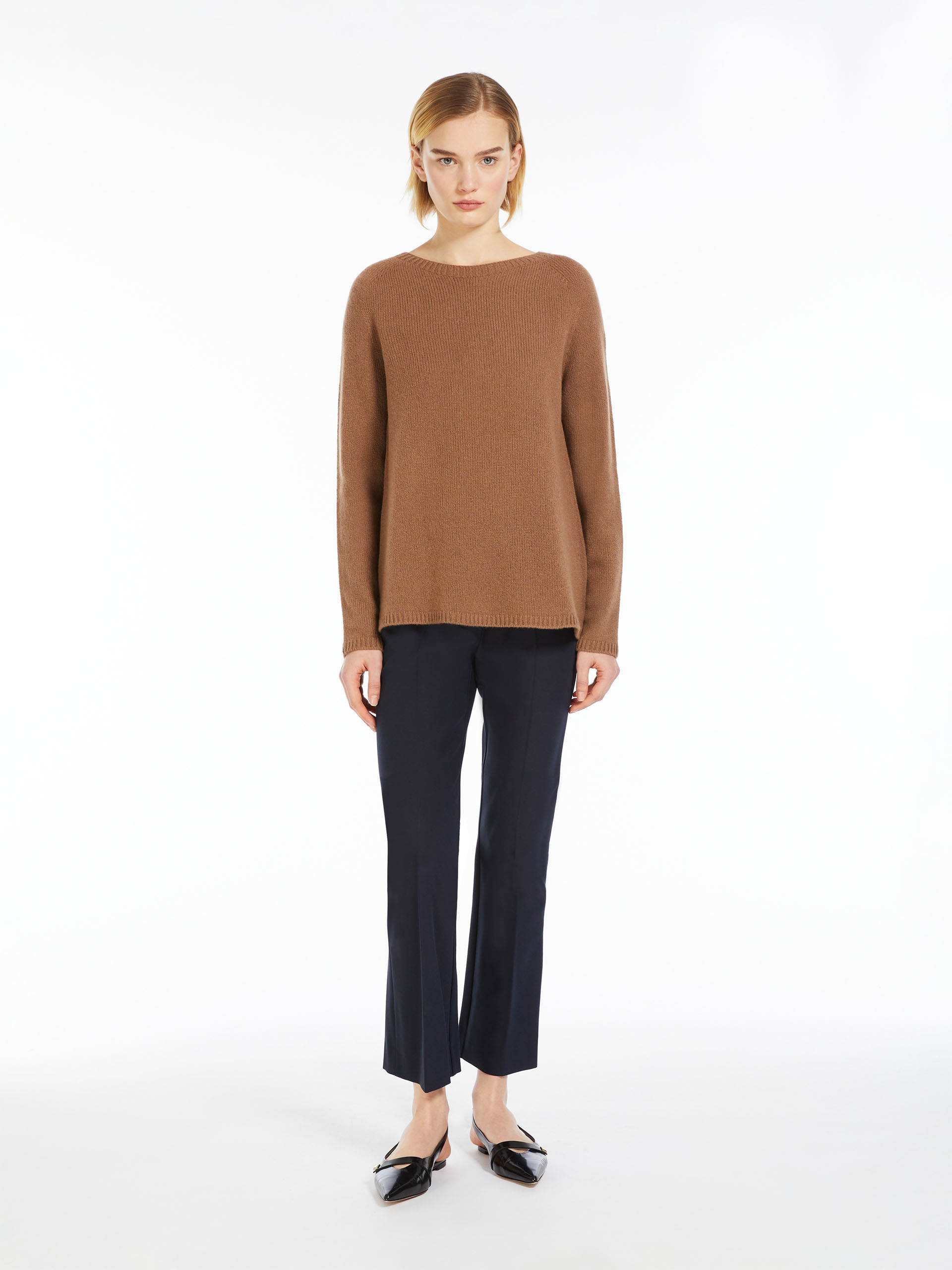 MAX MARA WOOL CASHMERE ROUND NECK SWEATER