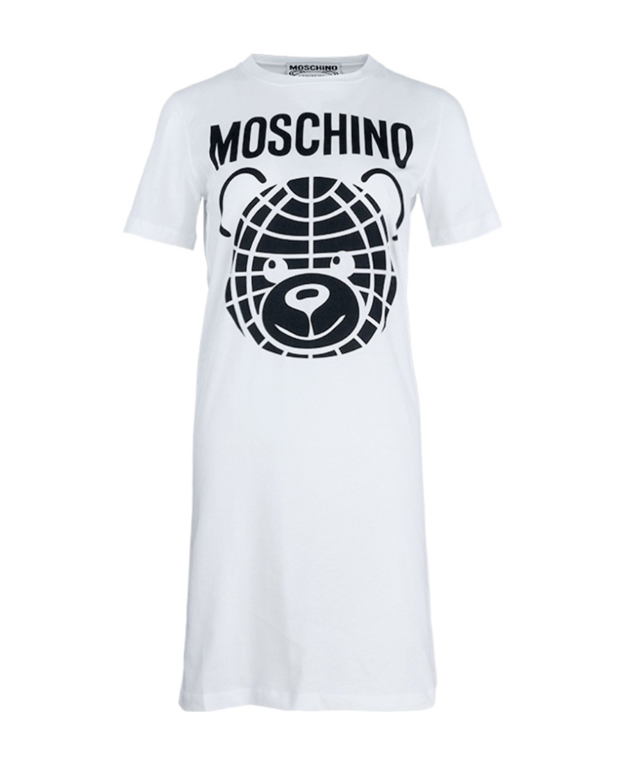 Moschino Logo Dress In White