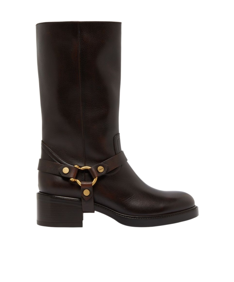 Shop Chloé Dakota Long Shoes In Black