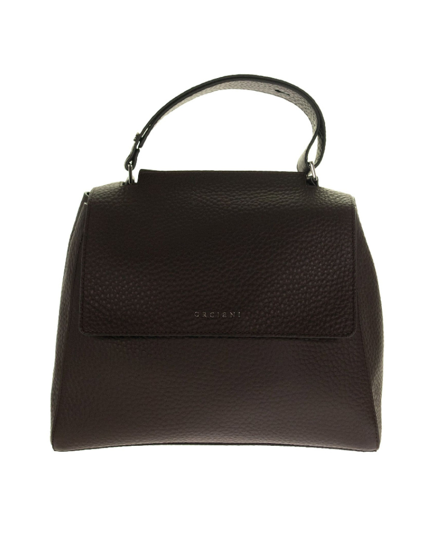 Orciani Logo Handbag In Gray