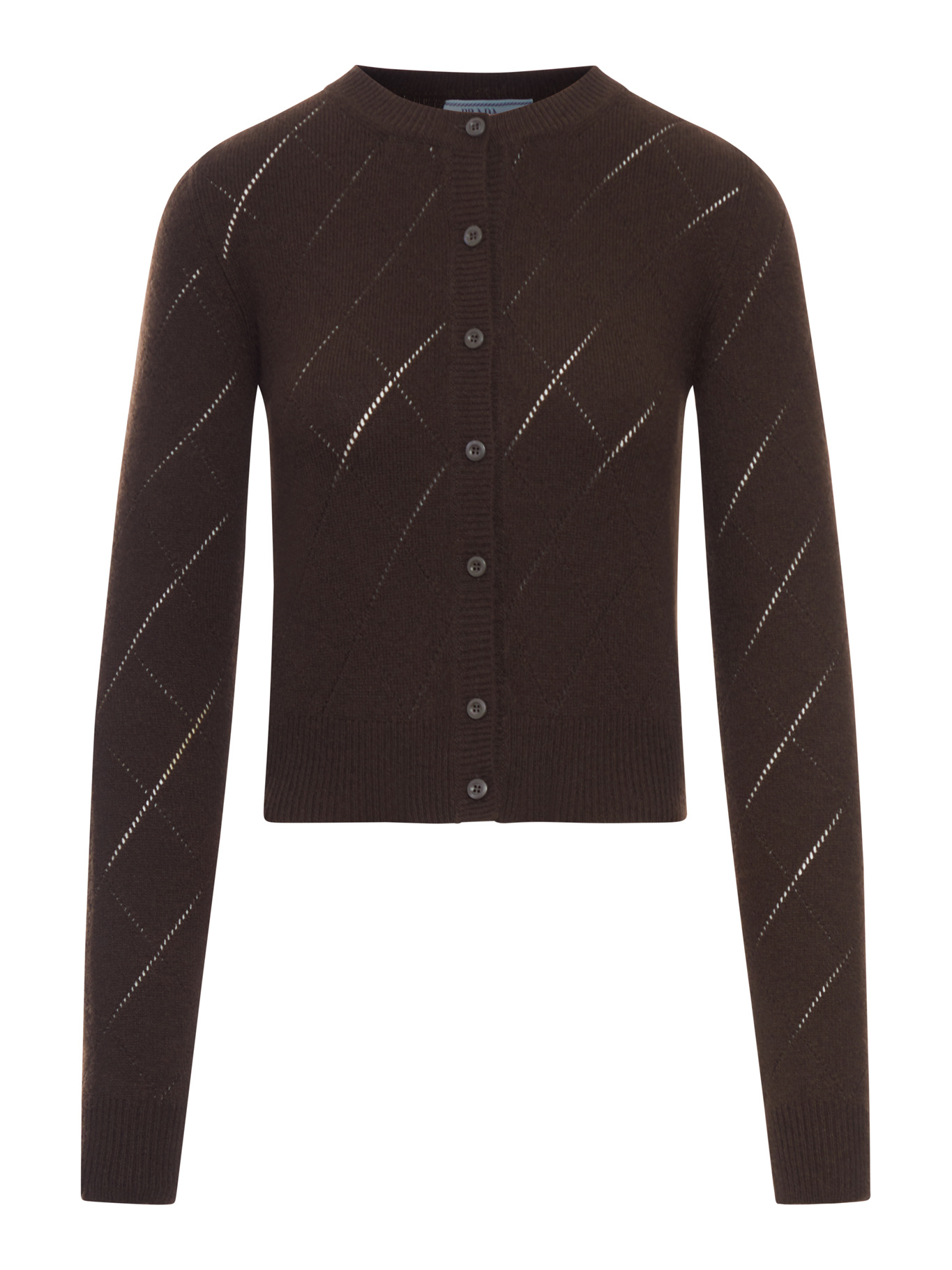 Prada Long-sleeved Sweater In Brown