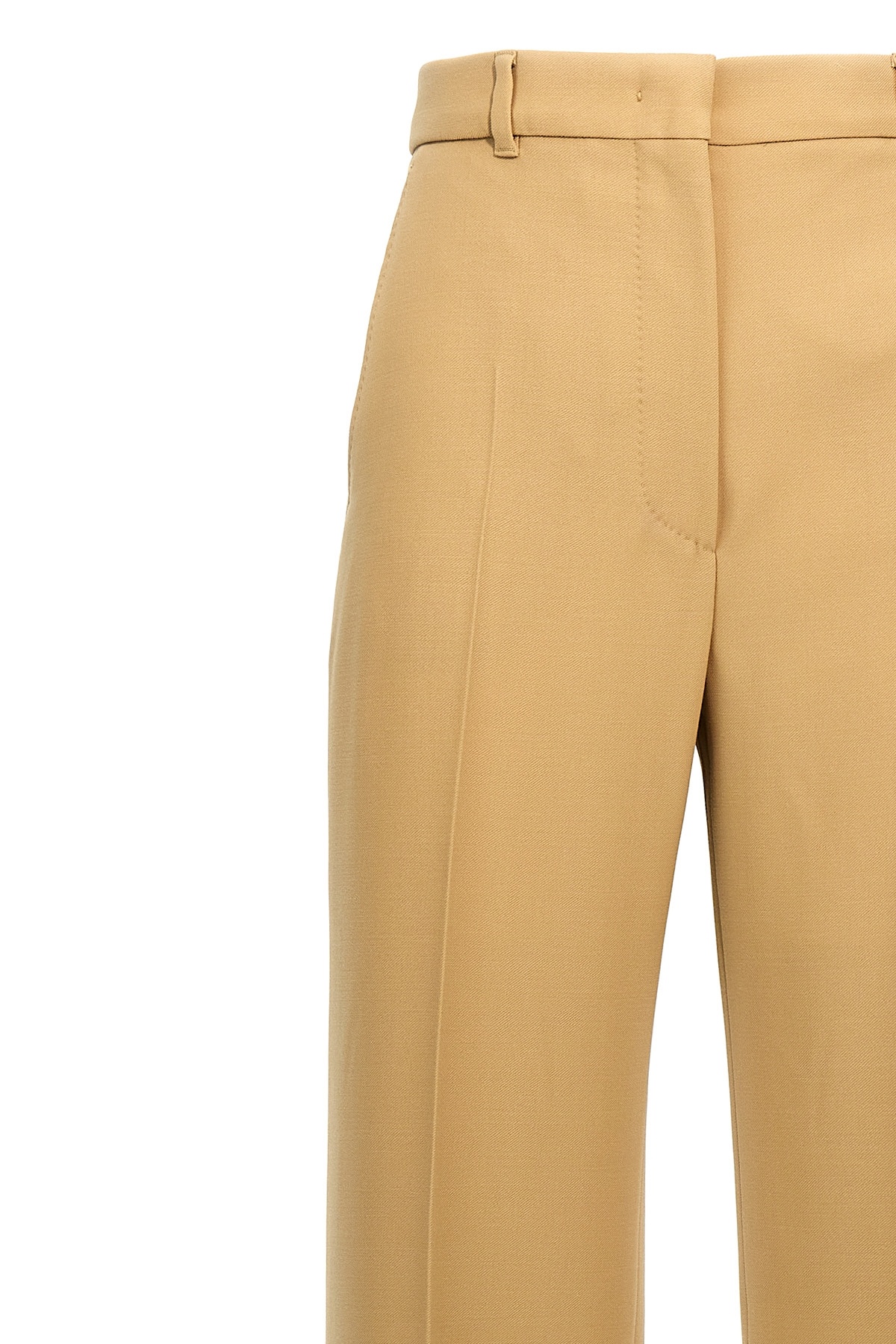Max Mara Belt-loop Casual Pants In Nude