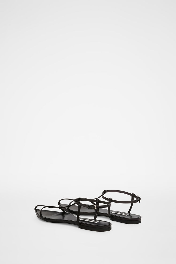 Shop Jil Sander Flat Sandals In Black