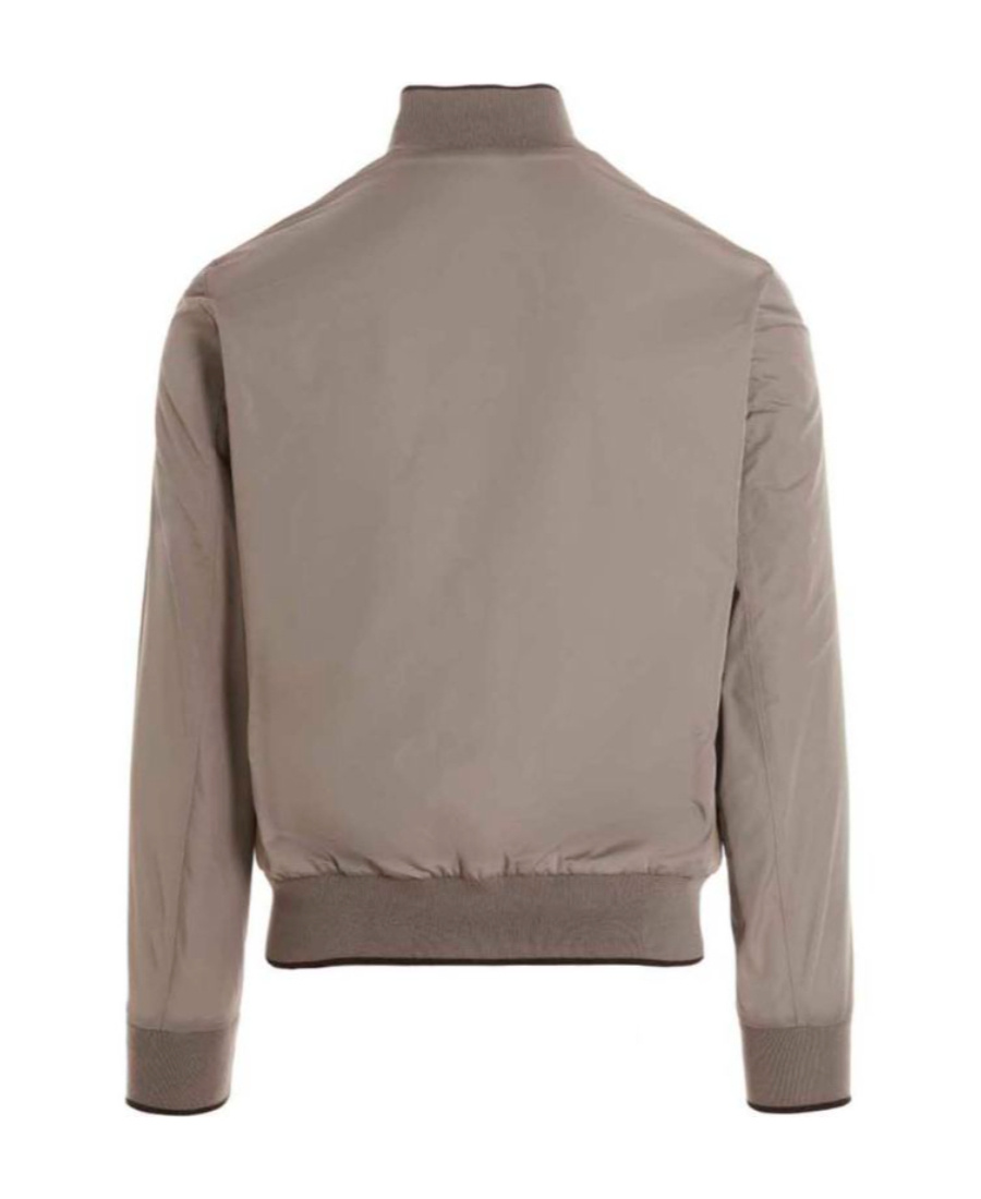 Moorer Bernie Bomber Jacket Front Pockets In Nude