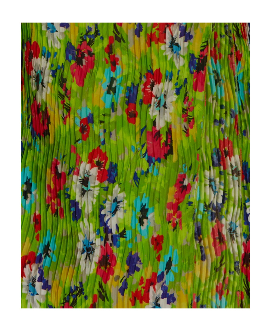 Msgm Woman Midi Skirt Light Green Size 4 Polyester In Green