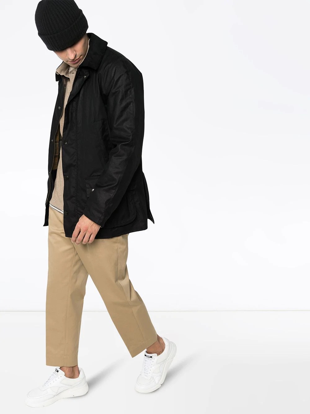 Barbour Ashby Wax Jacket In Black