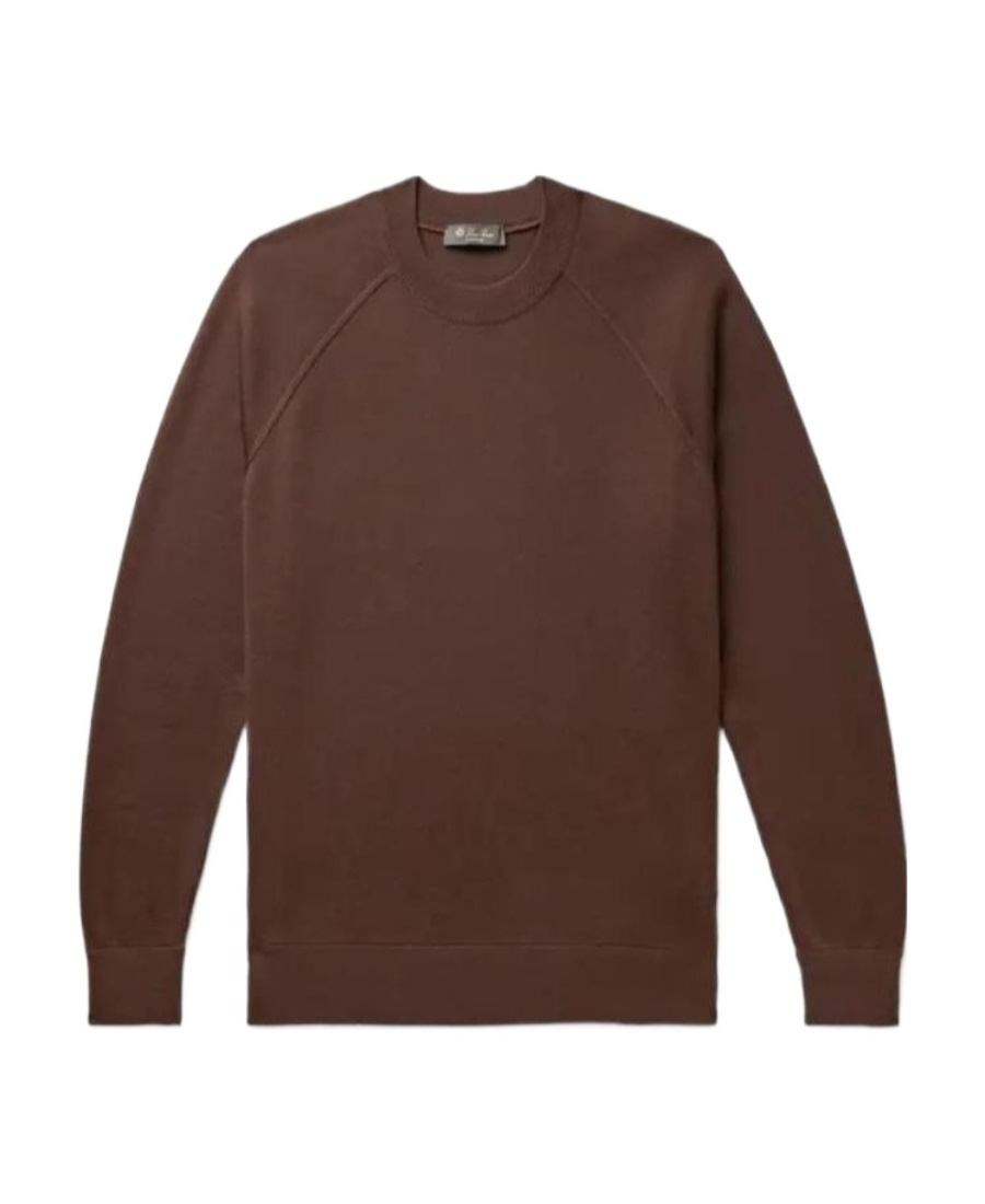 Loro Piana Crewneck Long-sleeved Jumper In Red