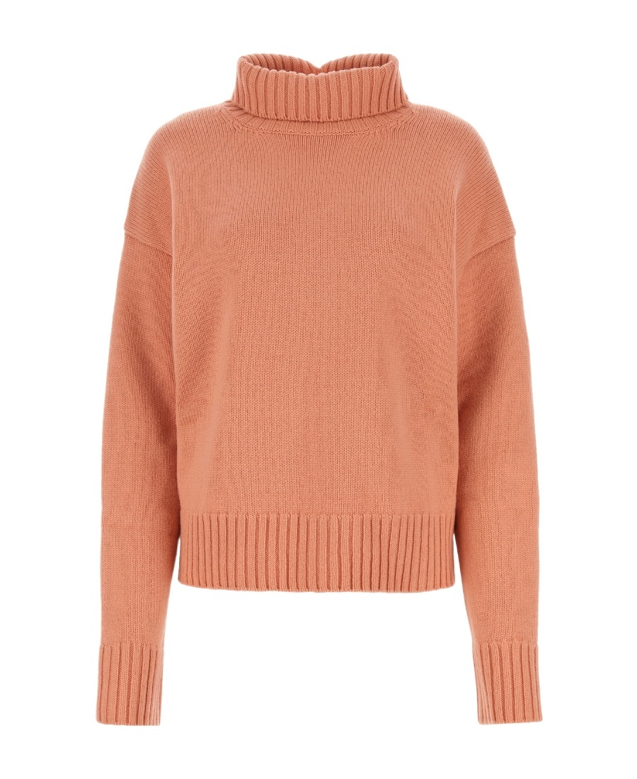Jil Sander Pink Cashmere Blend Oversize Sweater In Pink
