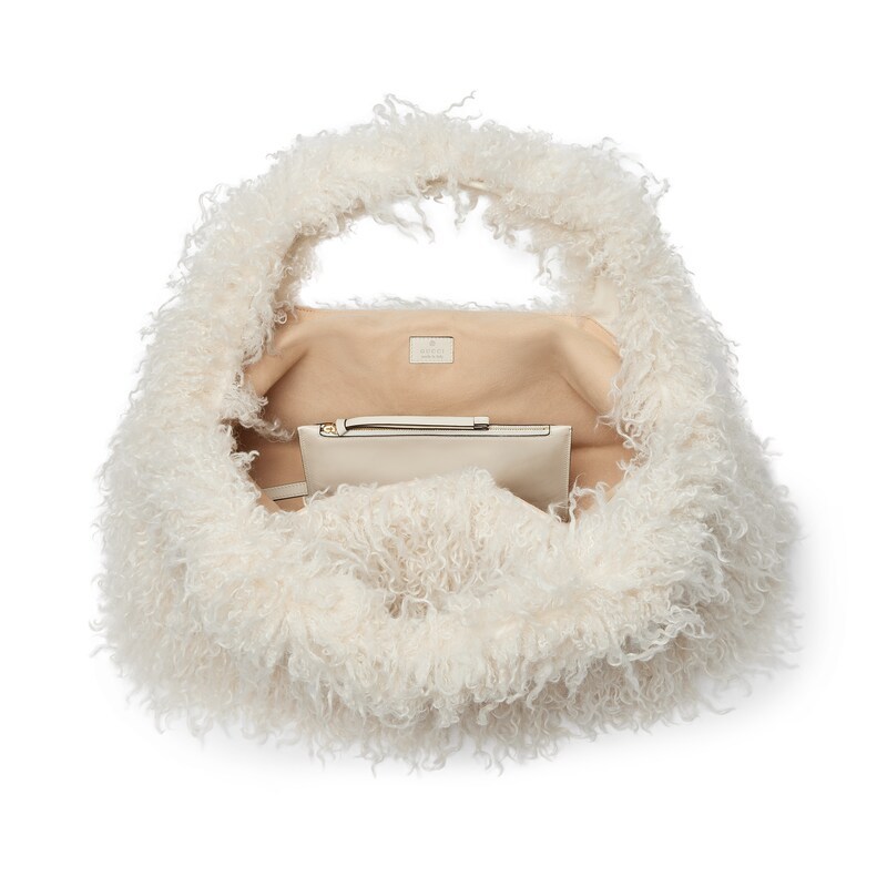 Gucci Softbit Maxi Top Handle Bag In White