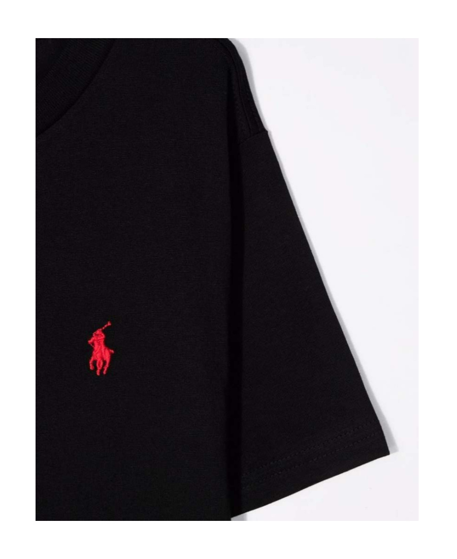 POLO RALPH LAUREN RALPH LAUREN KIDS LOGO EMBROIDERED CREWNECK T-SHIRT
