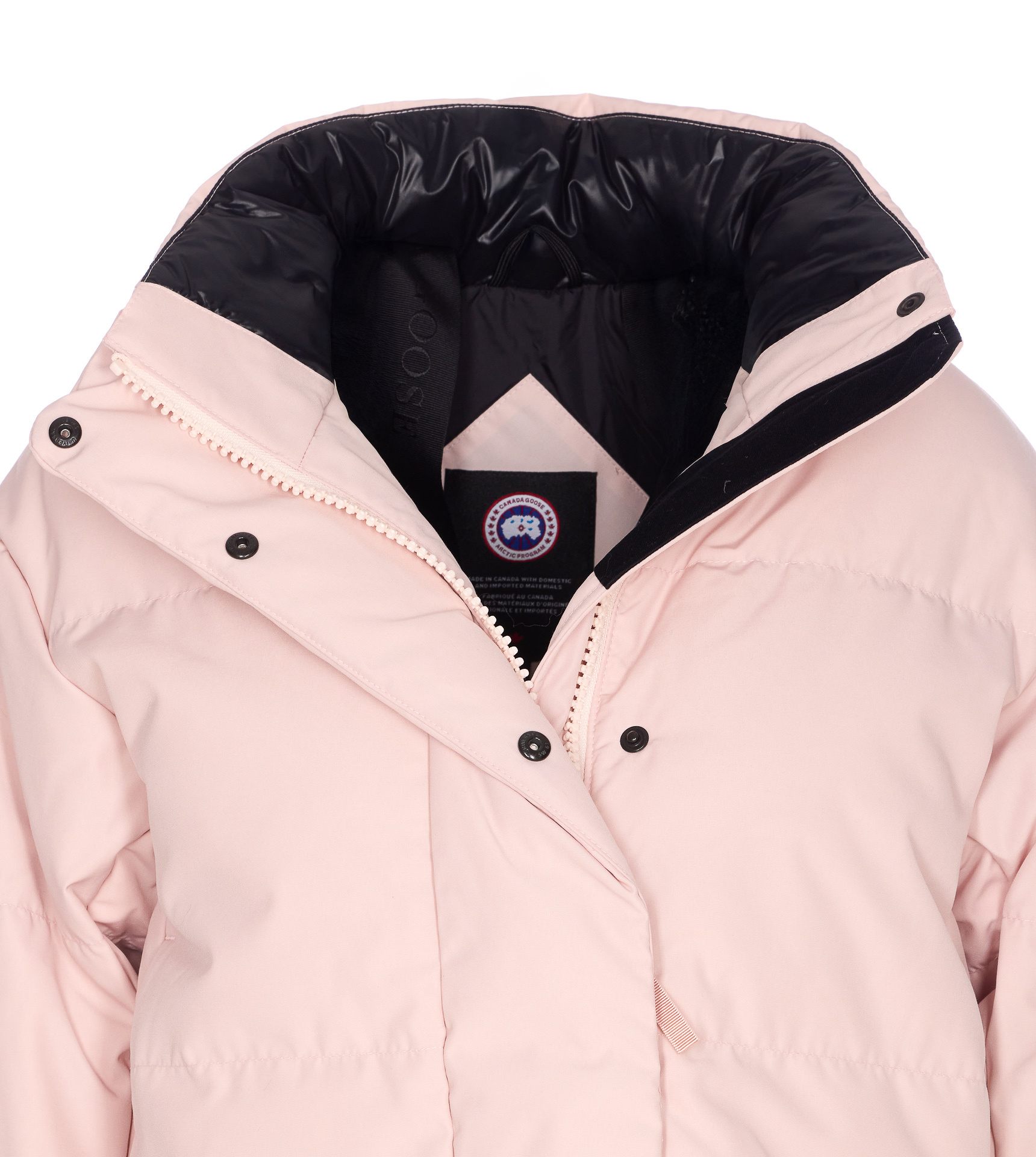 Canada Goose Long-sleeved Stand-collar Down Jacket In Pink