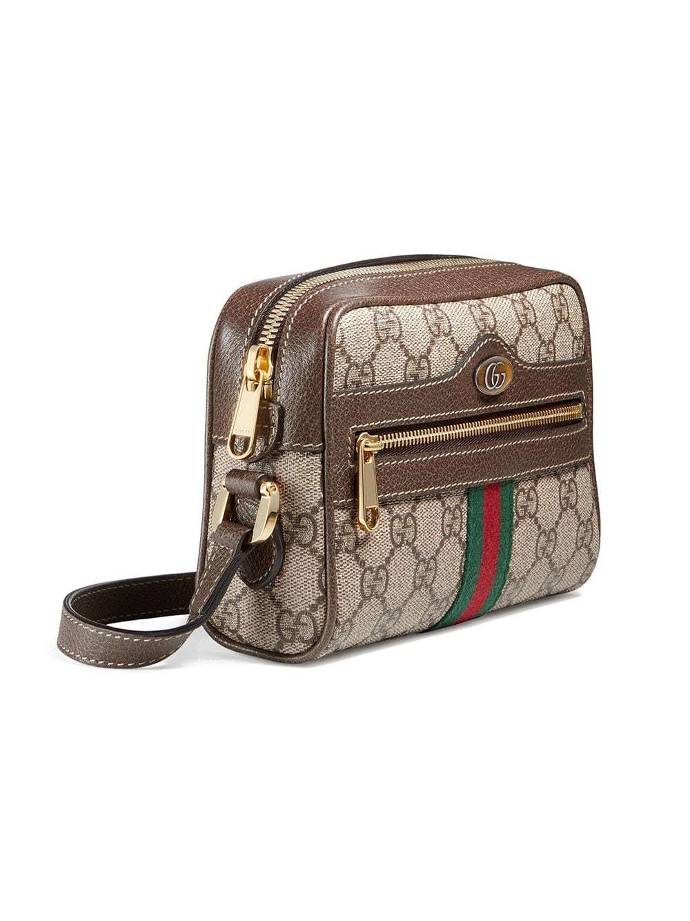 Gucci Ophidia Gg Supreme Mini Bag In Brown