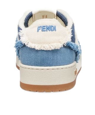 Shop Fendi Blue Denim Low-tops