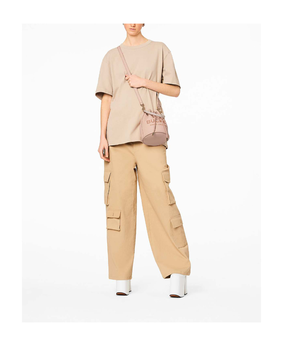 Shop Marc Jacobs The Leather Bucket Bag In Nude