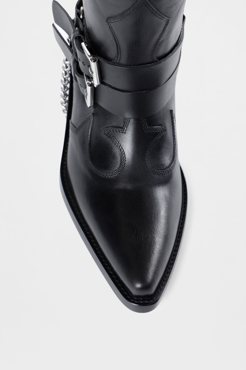 Ann Demeulemeester Finnbo Santiago Boots With Belts In Black