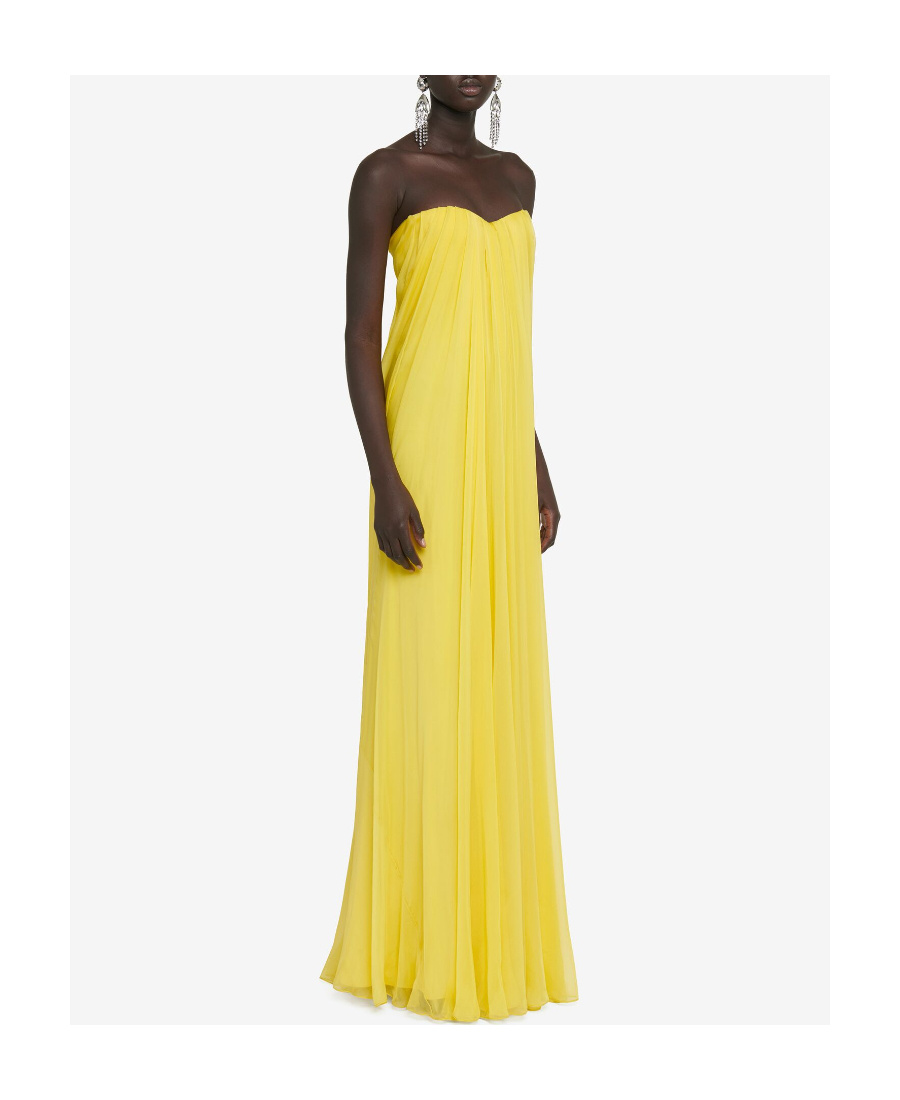 ALEXANDER MCQUEEN ALEXANDER MCQUEEN DRAPED STRAPLESS DRESS