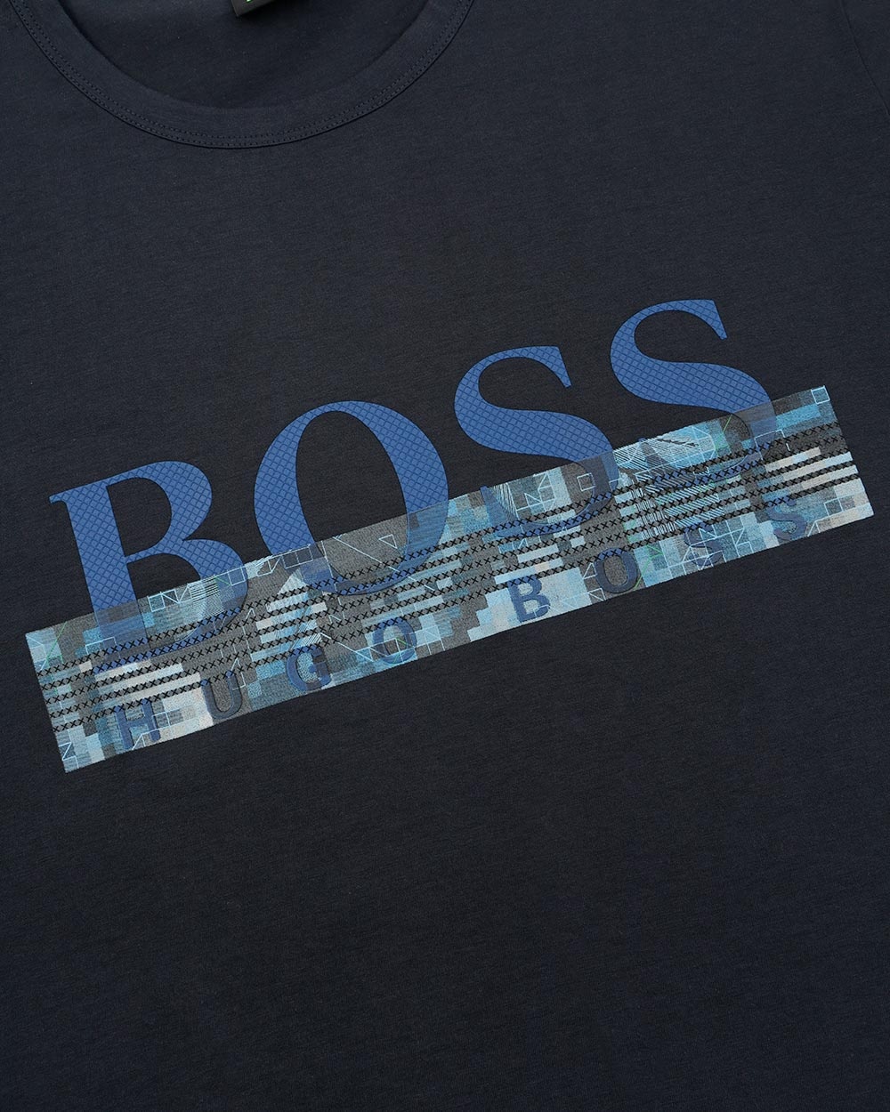 Hugo Boss Round-necked Logo T-shirt In Black